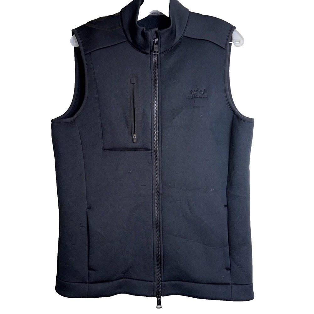 G/Fore Men's Onyx Black Repeller golf Vest Size S Sleek Modern Luxury Gilet